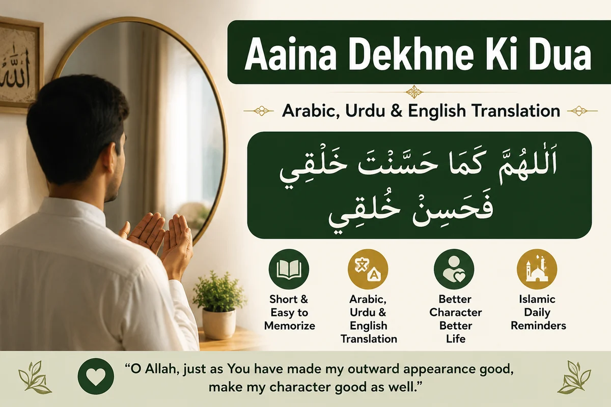 Aaina Dekhne Ki Dua – Arabic, Urdu & English Translation — illustration 1
