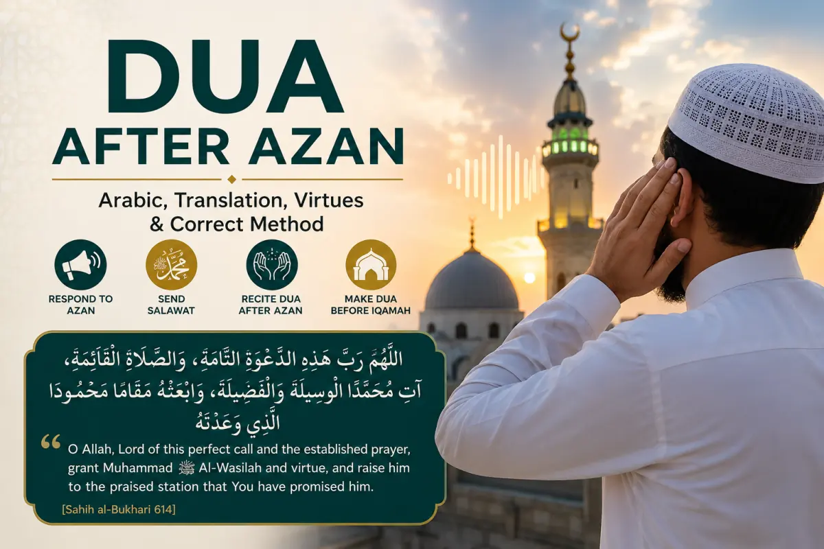 Dua After Azan – Arabic, Translation, Virtues & Correct Method — illustration 1