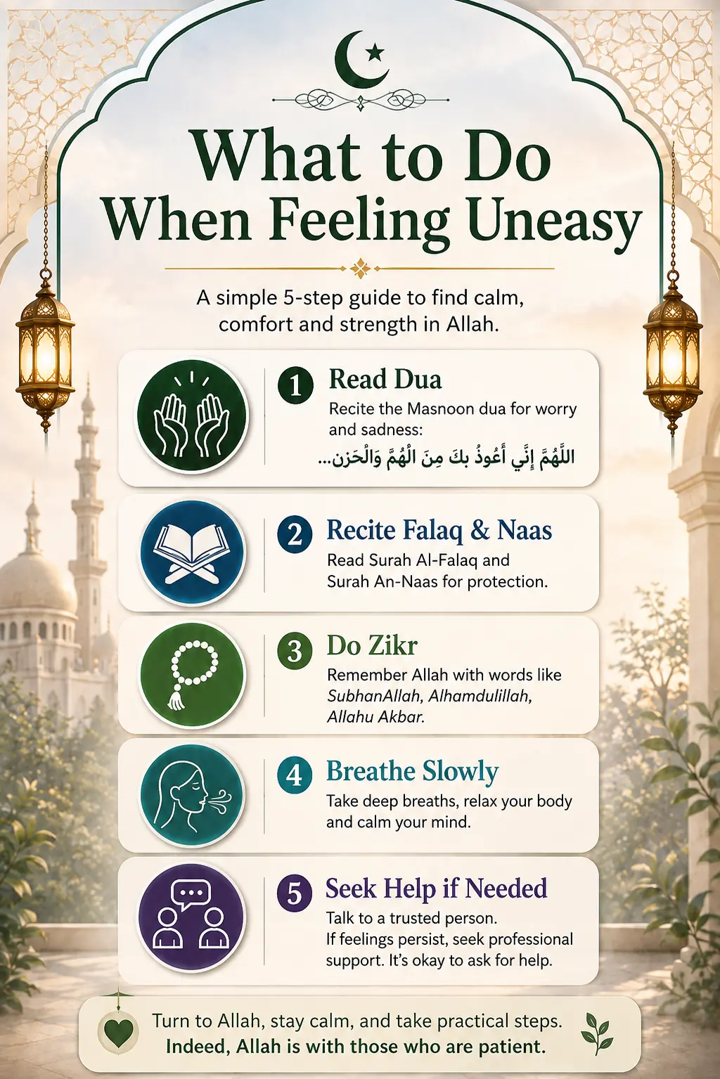 Ghabrahat Ki Dua – Prayer for Restlessness, Anxiety, and Fear — illustration 4