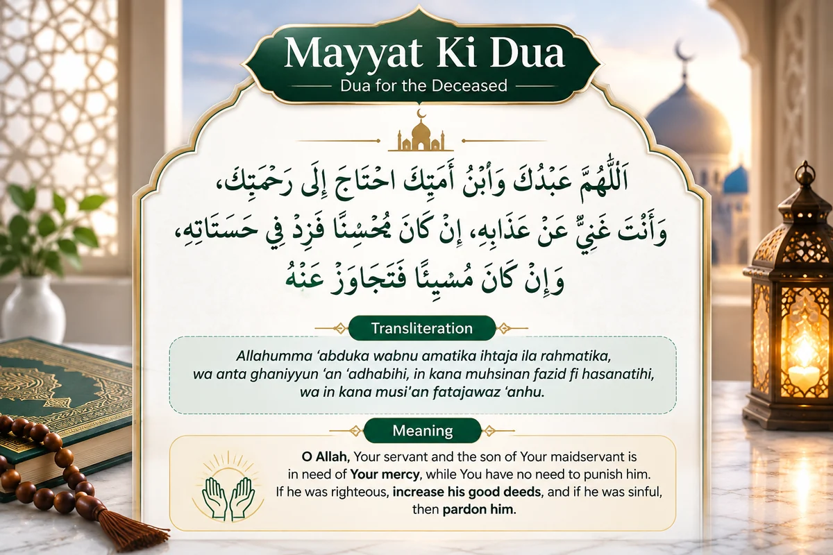 Mayyat Ki Dua – Dua for the Deceased in Arabic, Urdu & English — illustration 2