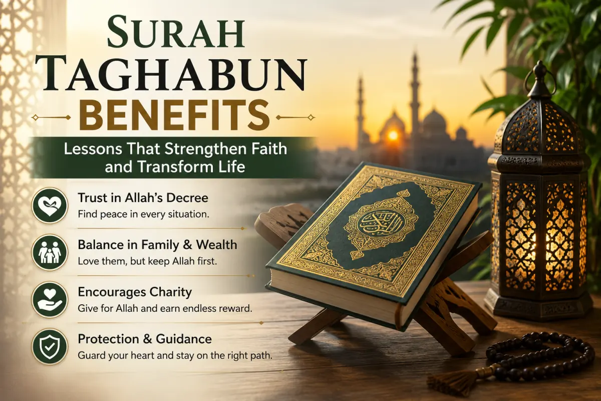 Surah Taghabun Benefits: Spiritual Lessons, Virtues and Rewards — illustration 1